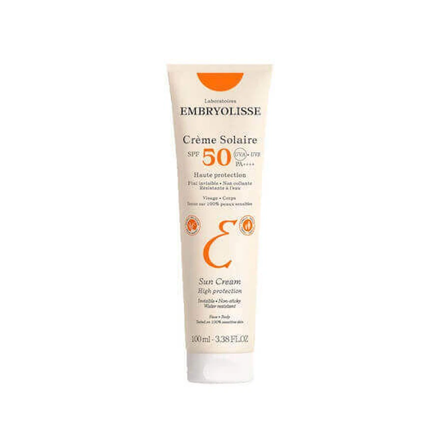 Водостійкий сонцезахисний крем для обличчя та тіла Embryolisse SPF50 100 мл: ціни та характеристики