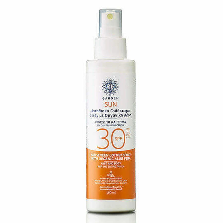 Garden Sun Эмульсия для лица/тела Солнцезащитный крем для лица и тела SPF30 спрей 150 мл: цены и характеристики