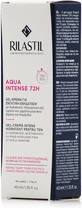 Rilastil Aqua Intense 72-годинний зволожуючий денний гель для обличчя з гіалуроновою кислотою та керамідами 40 мл