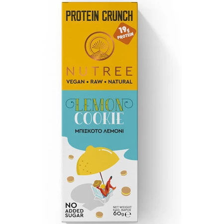 Батончик Nutree Crunch Bar з білком 19г та лимонним печивом зі смаком 60г: ціни та характеристики