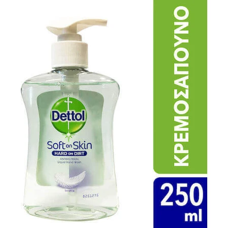 Dettol Мило-крем для чутливої шкіри Dettol М'яке на дотик і тверде від бруду з гліцерином 250мл: ціни та характеристики