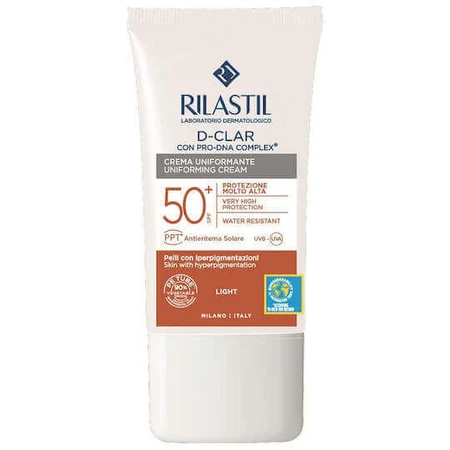 Rilastil D-Clar Унифицирующий солнцезащитный крем для лица SPF50 со светлым пигментом 40 мл: цены и характеристики