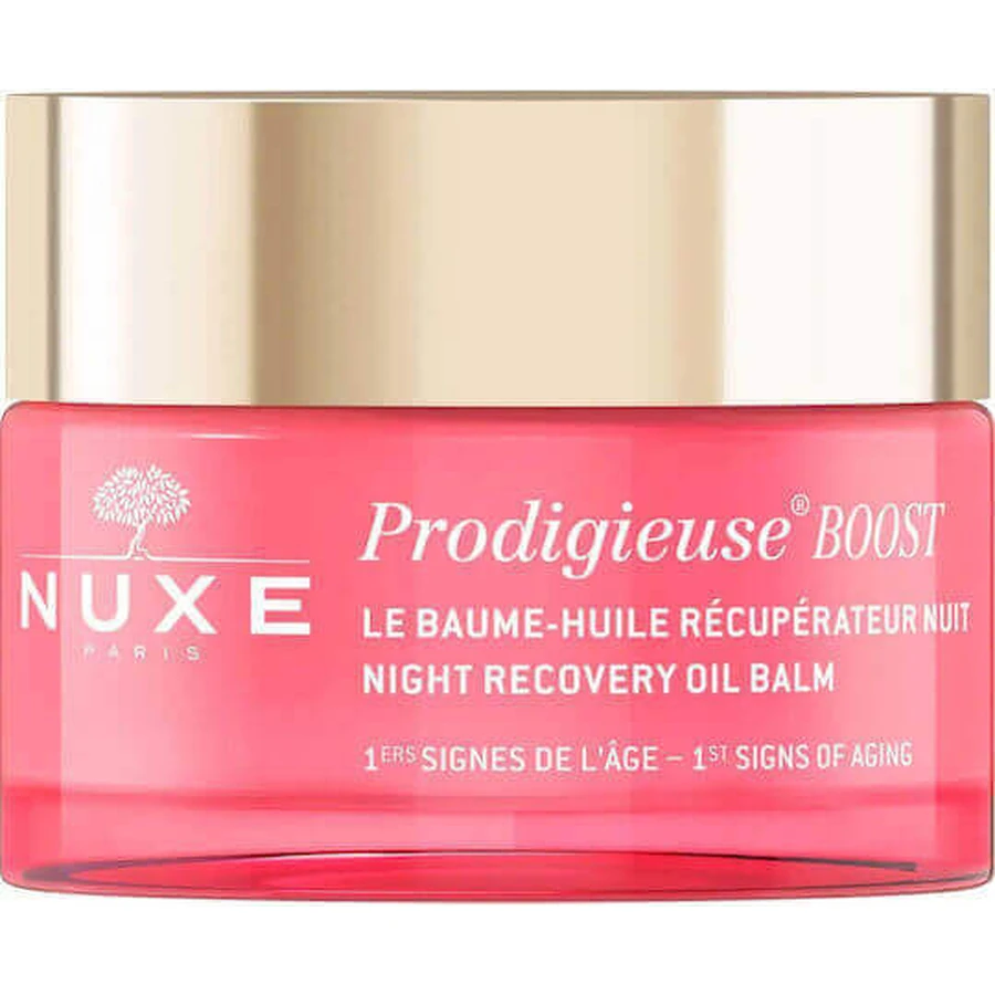 Nuxe Prodigieuse Boost Нічний зволожуючий бальзам для обличчя з гіалуроновою кислотою 50 мл, що поповнює запаси вологи та усуває недоліки шкіри: ціни та характеристики