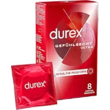Durex Feel Thin Ultra 8 Pack - Упаковка из 8 презервативов Durex Feel Thin Ultra