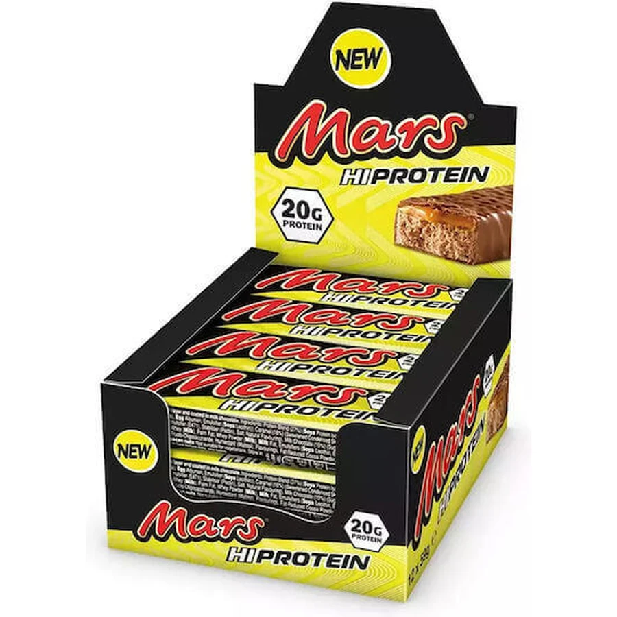 Батончики Mars HiProtein з протеїном 20г та шоколадно-карамельним смаком 12х59г: ціни та характеристики