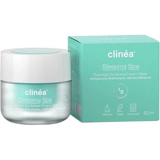 Clinea Sleeping Spa Overnight De-Stress Refill Зволожуючий нічний бальзам для обличчя з гіалуроновою кислотою та пребіотиками 50 мл