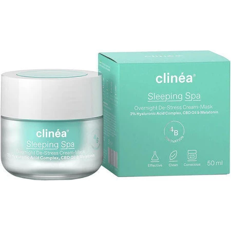 Clinea Sleeping Spa Overnight De-Stress Refill Увлажняющий ночной бальзам для лица с гиалуроновой кислотой и пребиотиками 50 мл: цены и характеристики