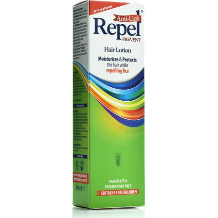 UNI-PHARMA Repel Anti Lice Prevent Лосьйон-спрей для волосся без запаху для профілактики вошей 150 мл: ціни та характеристики