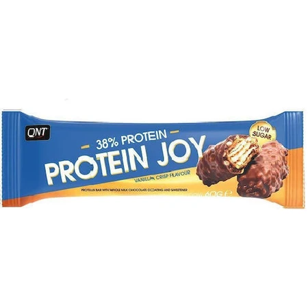 Протеїновий батончик QNT Protein Joy з 38% білка та ванільним хрустким смаком 60гр: ціни та характеристики