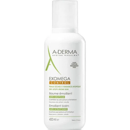 A-Derma Exomega Exomega Control Emollient Balm Зволожуючий регенеруючий бальзам для атопічної шкіри 400мл: ціни та характеристики