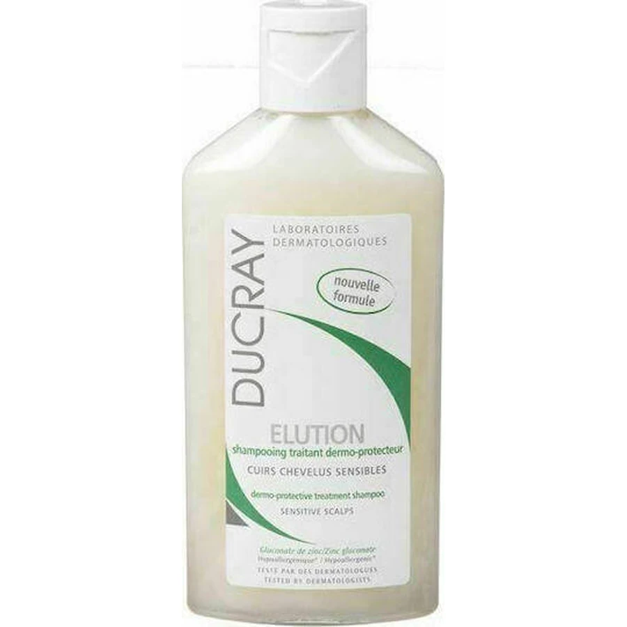 Ducray Elution Dermo Захисний шампунь для чутливої шкіри голови проти лупи та випадіння волосся для ламкого волосся 400 мл: ціни та характеристики