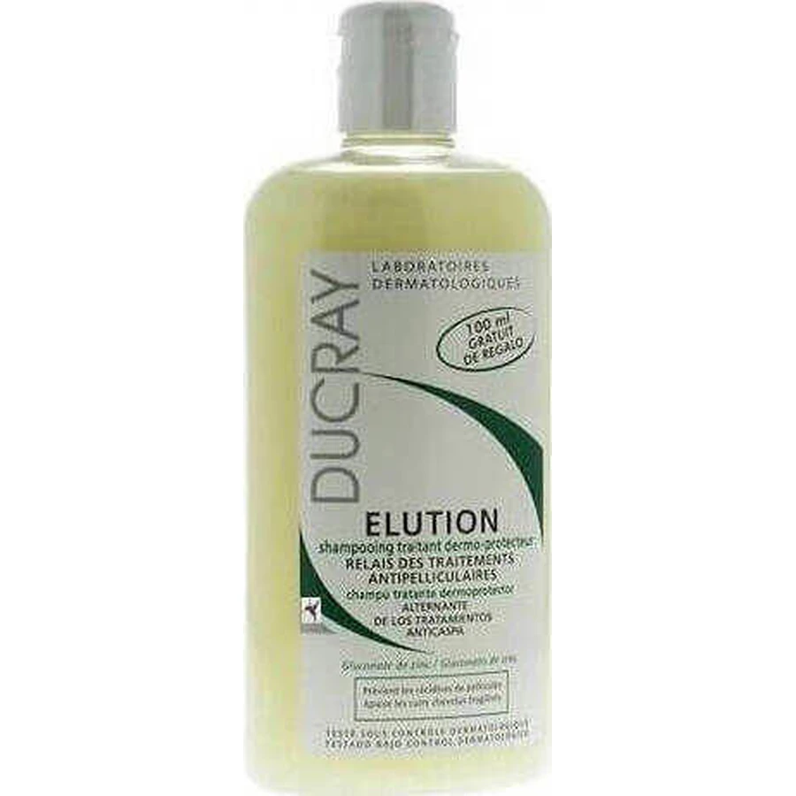 Ducray Elution Dermo Захисний шампунь для чутливої шкіри голови проти лупи та випадіння волосся для ламкого волосся 400 мл: ціни та характеристики