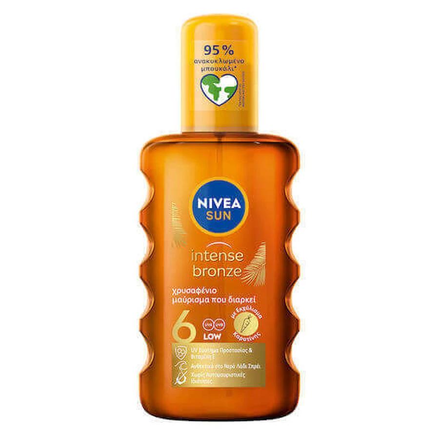 Nivea Carotene Carotene Oil Водостойкое масло для лица с защитой от солнца SPF6 в спрее 200 мл: цены и характеристики