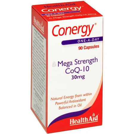 Health Aid Conergy CoQ10 30mg 90 tabs 30mg 90 caps: цены и характеристики