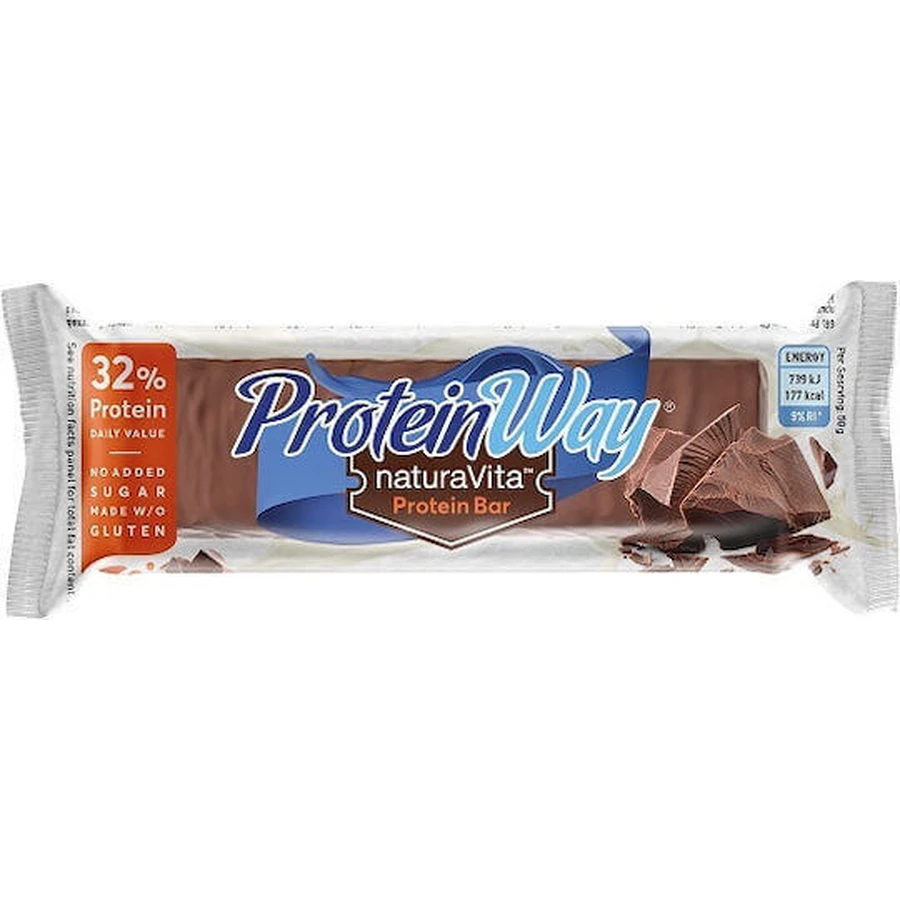 Протеїновий батончик Natura Vita Protein Way з 32% білка та шоколадним смаком 50гр: ціни та характеристики
