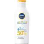 Nivea SUN Babies & Kids Sensitive Чутливий водостійкий дитячий сонцезахисний крем-емульсія SPF50 200 мл: ціни та характеристики