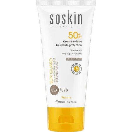 Soskin Sun Guard Безбарвний сонцезахисний крем водостійкий SPF50 50 мл: ціни та характеристики