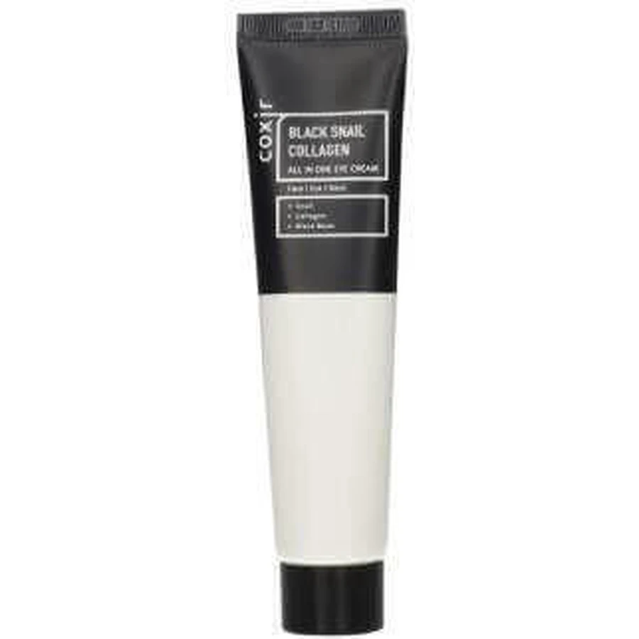 Coxir Black Snail Collagen All In One Зволожуючий та антивіковий крем для шкіри навколо очей з колагеном 30 мл: ціни та характеристики