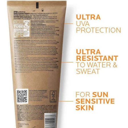 La Roche Posay Anthelios Eco-Conscious Водостійкий сонцезахисний крем для тіла SPF50 250 мл: ціни та характеристики