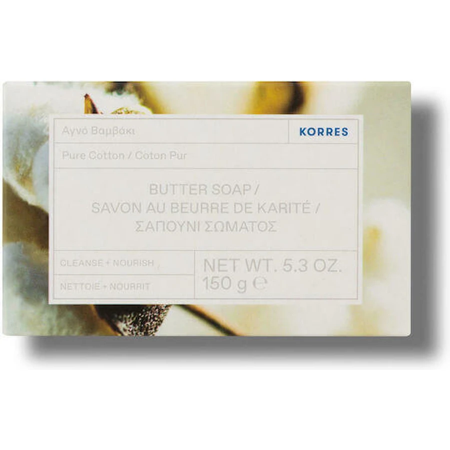 Korres Pure Cotton Body Soap Bar 150gr: цены и характеристики