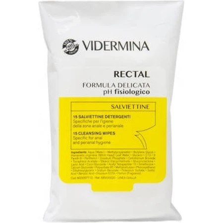 Epsilon Health Vidermina Ректальные салфетки от геморроя 15шт: цены и характеристики