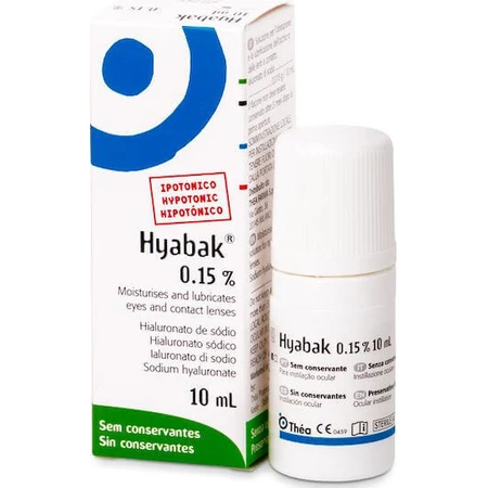 Thea Pharma Hellas Hellas Hyabak Protector 0,15% гіалуронової кислоти очні краплі для сухих очей 10мл: ціни та характеристики