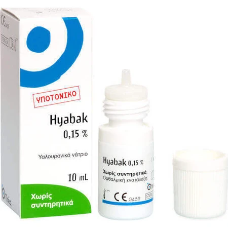 Thea Pharma Hellas Hellas Hyabak Protector 0,15% гіалуронової кислоти очні краплі для сухих очей 10мл: ціни та характеристики