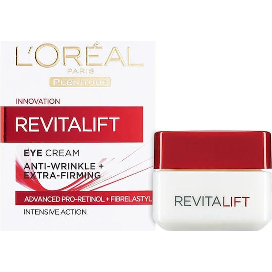 L'Oreal Paris Зволожуючий та антивіковий крем для шкіри навколо очей з ретинолом 15 мл: ціни та характеристики