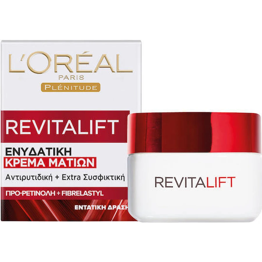 L'Oreal Paris Зволожуючий та антивіковий крем для шкіри навколо очей з ретинолом 15 мл: ціни та характеристики
