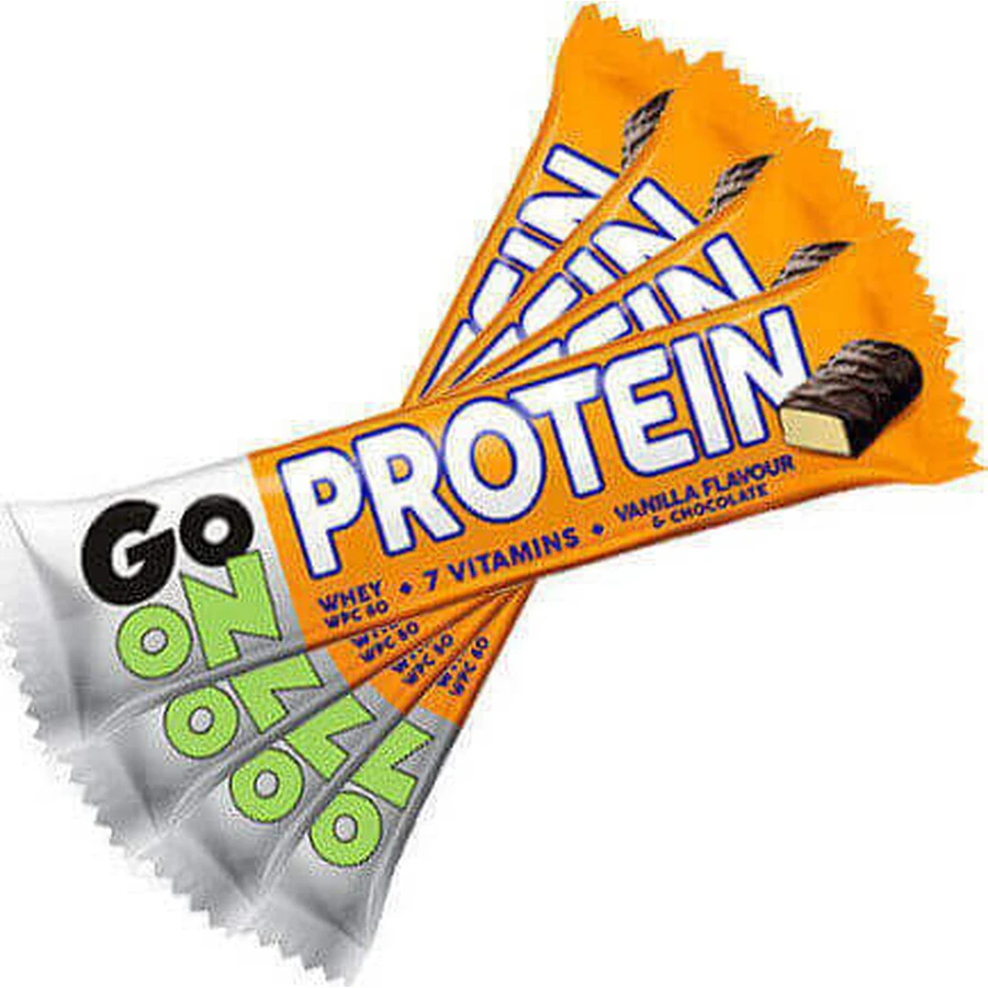 Go On Nutrition Протеиновые батончики с 20% белка и шоколадно-ванильным вкусом 24x50 гр.: цены и характеристики