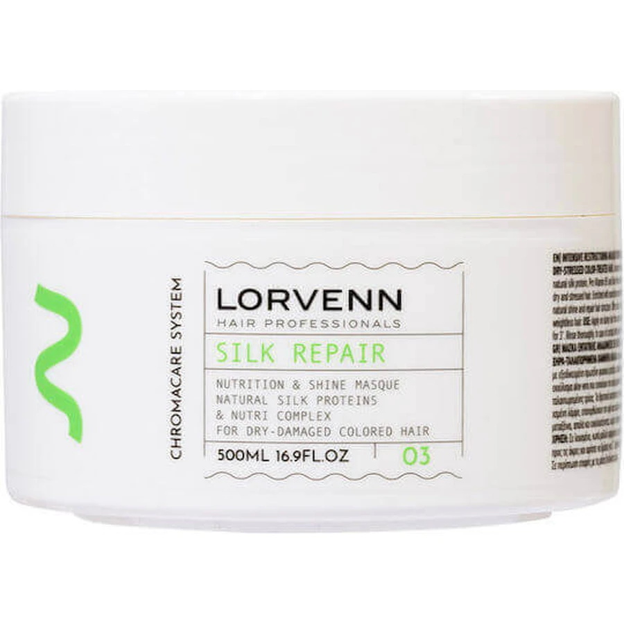 Lorvenn Silk Repair Питание и блеск Восстанавливающая маска для волос 500 мл: цены и характеристики