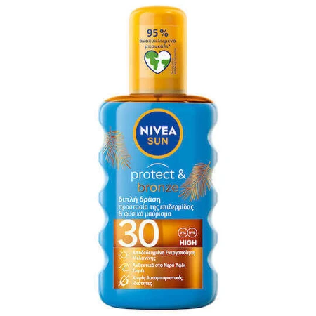Nivea Protect & Bronze Водостійка сонцезахисна олія для тіла SPF30 200 мл: ціни та характеристики