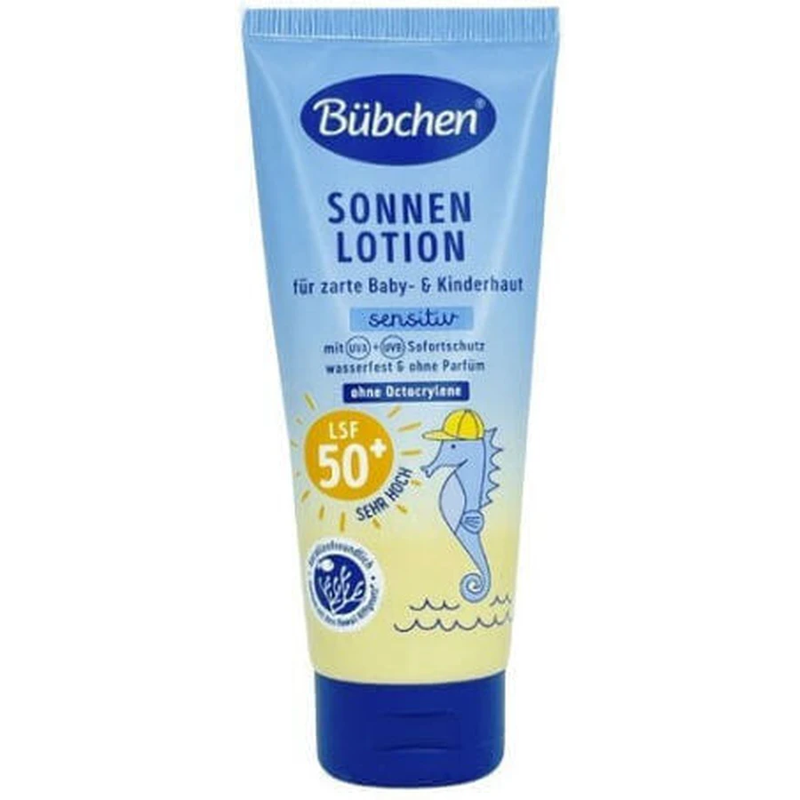 Bubchen Bubchen Водостойкий детский солнцезащитный крем-эмульсия SPF50 100 мл 1500009: цены и характеристики