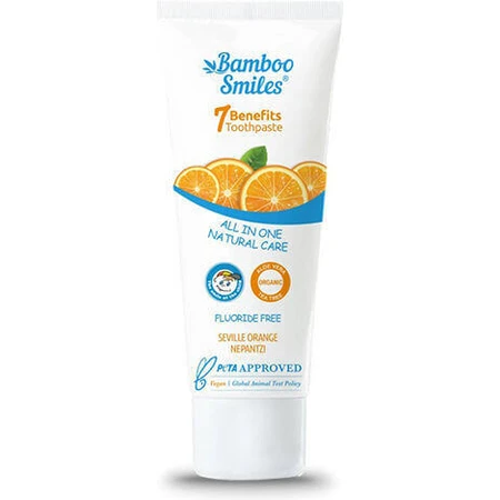 Зубна паста Bamboo Smiles All In One Natural Care Без фтору з гірким апельсином 75 мл: ціни та характеристики