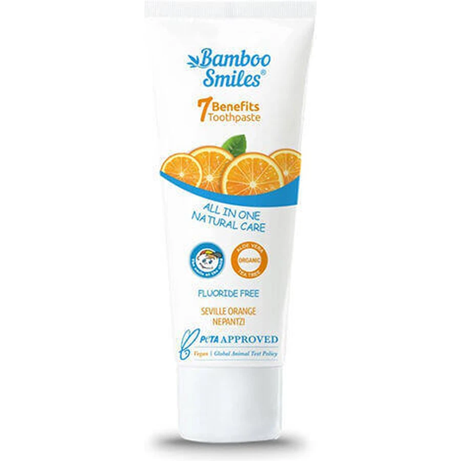 Зубна паста Bamboo Smiles All In One Natural Care Без фтору з гірким апельсином 75 мл: ціни та характеристики
