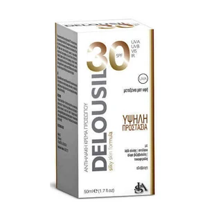 Delousil Silky Skin Солнцезащитный крем для лица SPF30 50 мл