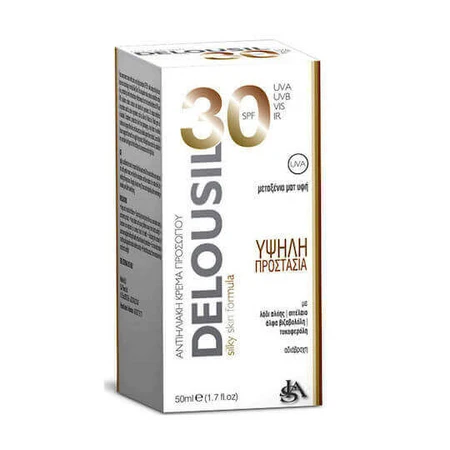 Delousil Silky Skin Солнцезащитный крем для лица SPF30 50 мл: цены и характеристики