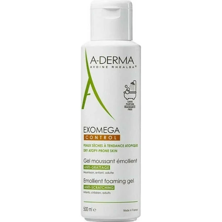A-Derma Exomega Exomega Control Пом'якшувальний піноутворюючий гель для тіла, що підходить для атопічної шкіри 500 мл: ціни та характеристики