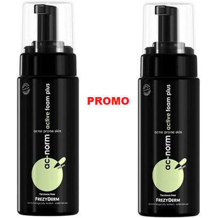 Пінка для шкіри обличчя Frezyderm AC-Norm Active Foam Plus схильної до акне, 2x150 мл: ціни та характеристики