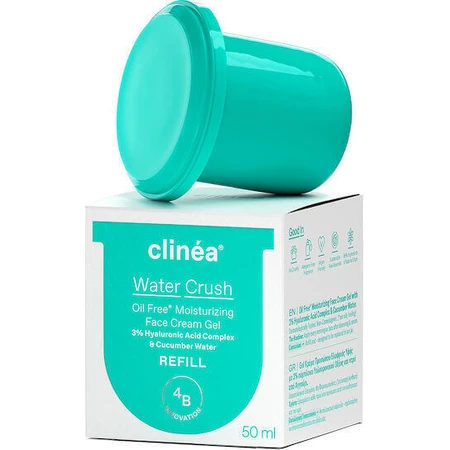 Clinea Water Crush Light Refill 48h Зволожуючий та регулюючий денний гель для обличчя з гіалуроновою кислотою та пребіотиками 50мл: ціни та характеристики