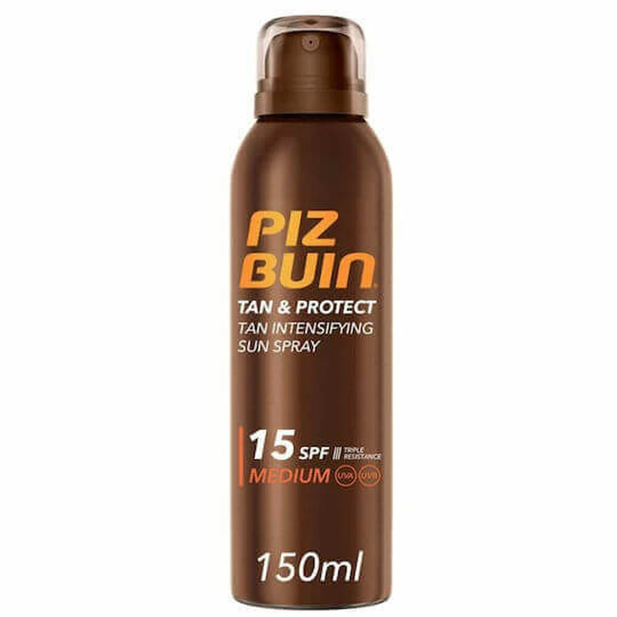 Piz Buin Tan & Protect Water Resistant Tan Intensifying Sun Lotion for Body SPF15 Spray 150ml: цены и характеристики