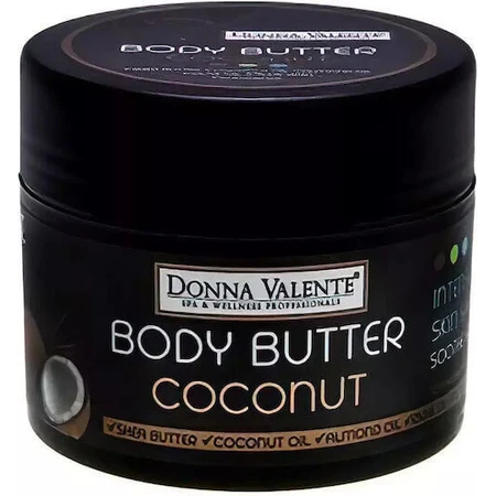 Donna Valente Shea Butter & Coconut Oil Увлажняющее масло для тела с ароматом кокоса для сухой/очень сухой кожи 200 мл: цены и характеристики