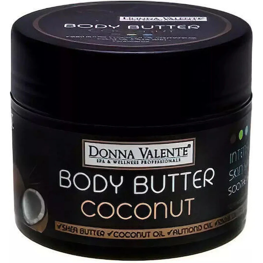 Donna Valente Shea Butter & Coconut Oil Увлажняющее масло для тела с ароматом кокоса для сухой/очень сухой кожи 200 мл: цены и характеристики