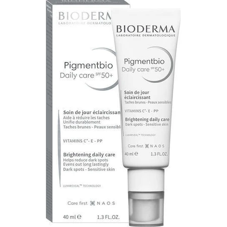 Денний крем для обличчя Bioderma Pigmentbio з SPF50 для зволоження, проти пігментних плям та недосконалостей з вітаміном С 40 мл: ціни та характеристики