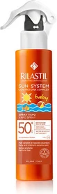 Rilastil Sun System Водостійкий дитячий сонцезахисний крем-спрей SPF50 200 мл