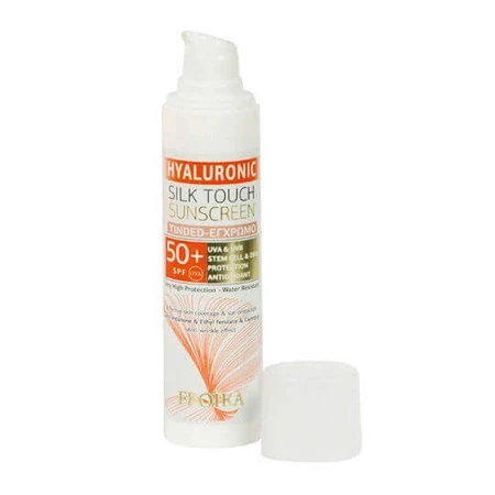 Froika Hyaluronic Silk Touch Sunscreen Тонований мінеральний водостійкий крем для обличчя із захистом від сонця SPF50 з пігментом 50 мл: ціни та характеристики