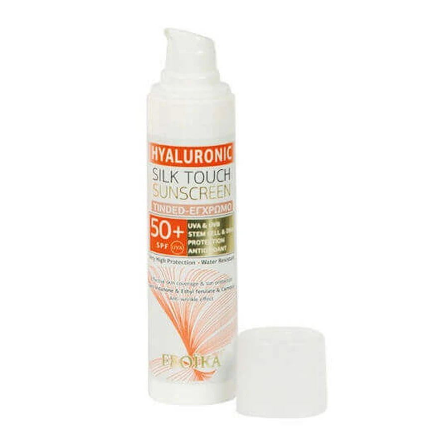 Froika Hyaluronic Silk Touch Sunscreen Тонований мінеральний водостійкий крем для обличчя із захистом від сонця SPF50 з пігментом 50 мл: ціни та характеристики