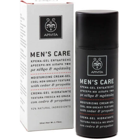 Apivita Men's Care Мужской 24-часовой увлажняющий гель для лица с алоэ вера и контролем себума 50 мл: цены и характеристики