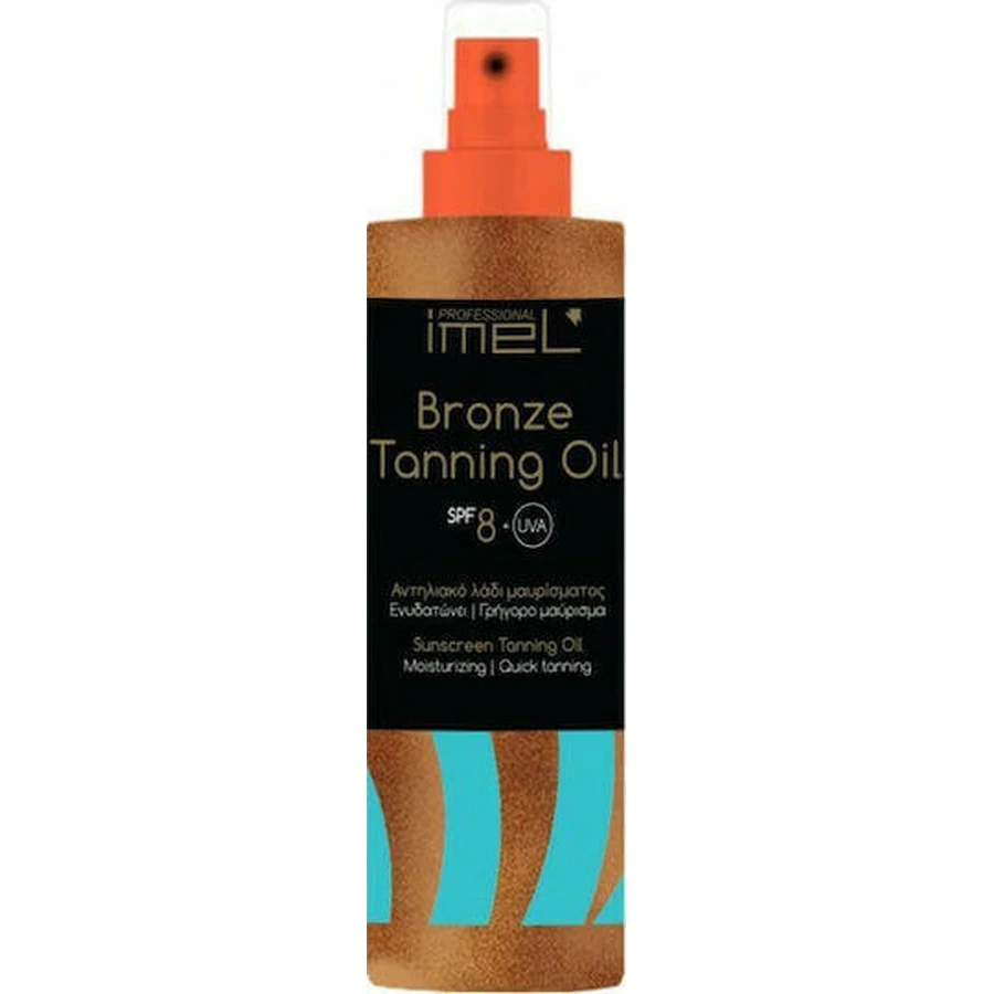 Сонцезахисна пляжна олія для тіла Imel Bronze SPF8 з пігментним спреєм 200 мл: ціни та характеристики