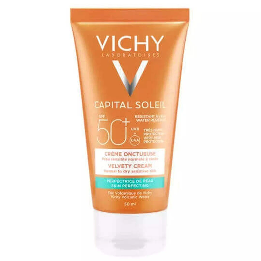 Vichy Capital Soleil Soleil Оксамитовий водостійкий крем для обличчя SPF50 50 мл: ціни та характеристики